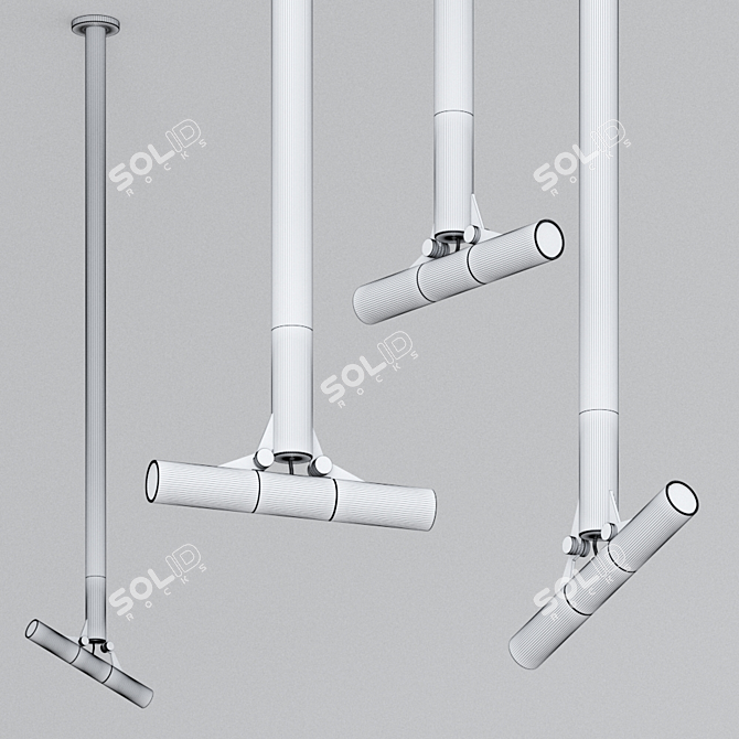 XY180 Mini Hanging Lamp - Metal Design, LED Adjustable 3D model image 2