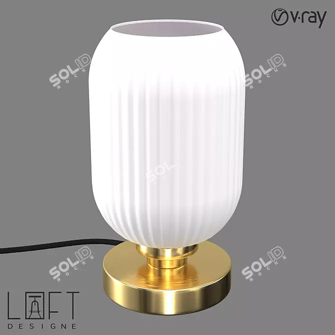 Loft Designe 5001: Modern Metal and Glass Table Lamp 3D model image 1