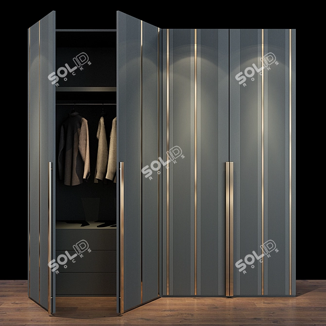 Sleek Modern Cabinet Furniture 3D model image 1