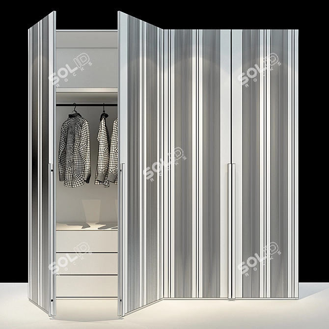 Sleek Modern Cabinet Furniture 3D model image 2