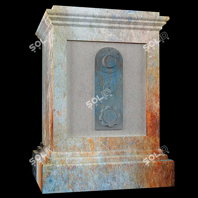 Vintage Rustic Security Vault 3D model image 1