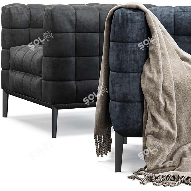 Chic Chocolat Armchair in Twils 3D model image 2