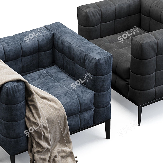 Chic Chocolat Armchair in Twils 3D model image 3