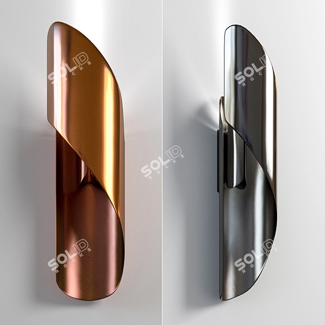 Elegant Two-Tone Izis Sconces 3D model image 1