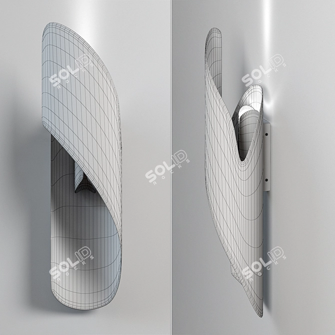 Elegant Two-Tone Izis Sconces 3D model image 3