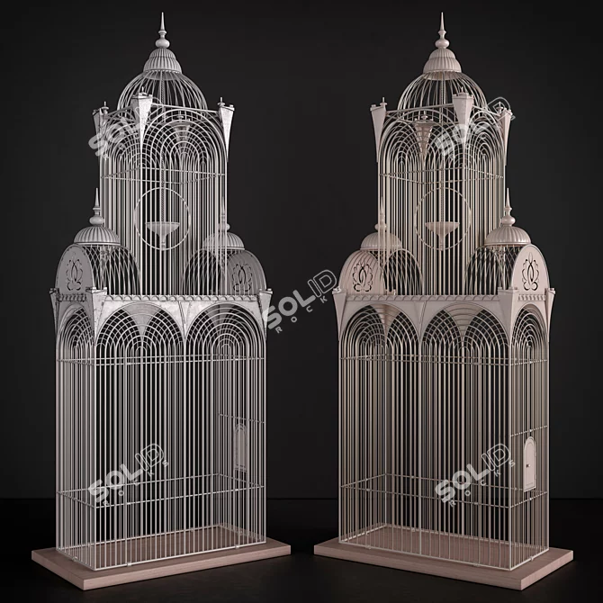 Stylish Cage for Decor 3D model image 2