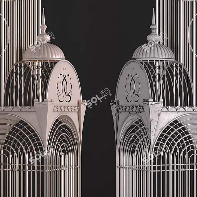 Stylish Cage for Decor 3D model image 4