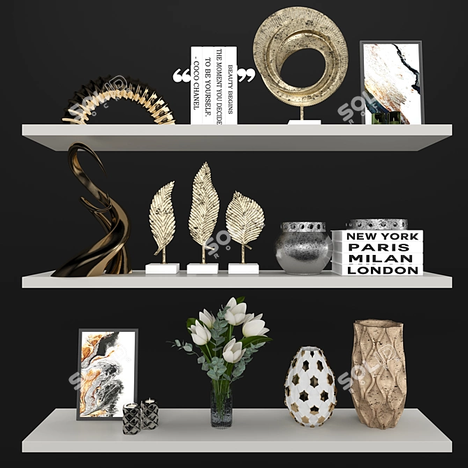 Title: Modern Decor Set 3D model image 1