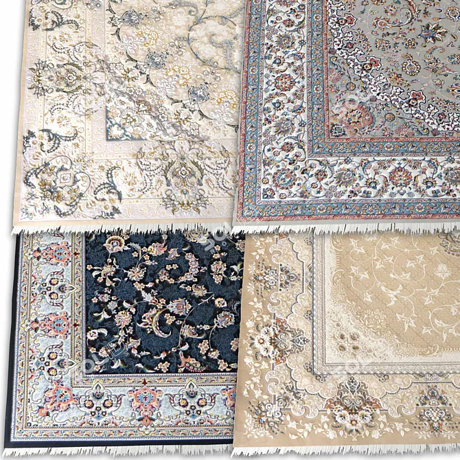 Exquisite Persian Carpet Textures 3D model image 3