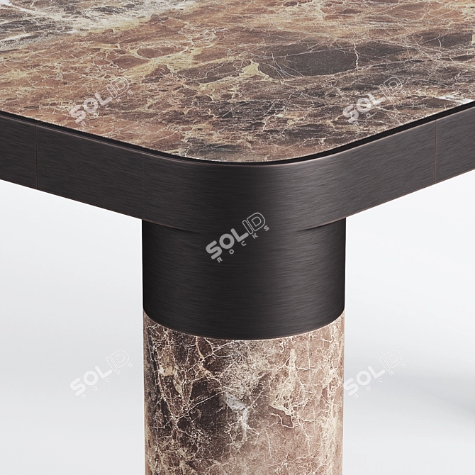 Bold Emperador Marble Coffee Table 3D model image 2