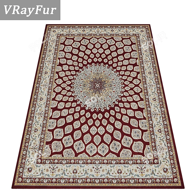 Luxury Texture Carpets Set 3D model image 2