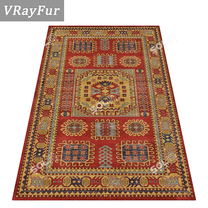 Title: High-Quality Carpet Set 3D model image 2