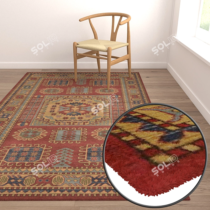 Title: High-Quality Carpet Set 3D model image 5