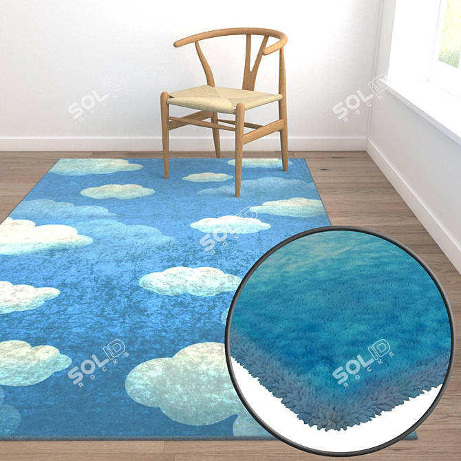 High-Quality Carpets Set 3D model image 5