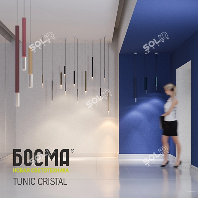 Tunic Crystal Pendant Light by Bosma - Elegant Decorative Lighting Solution 

Tunic Crystal: Stylish LED Pendant Light by Bosma 3D model image 3