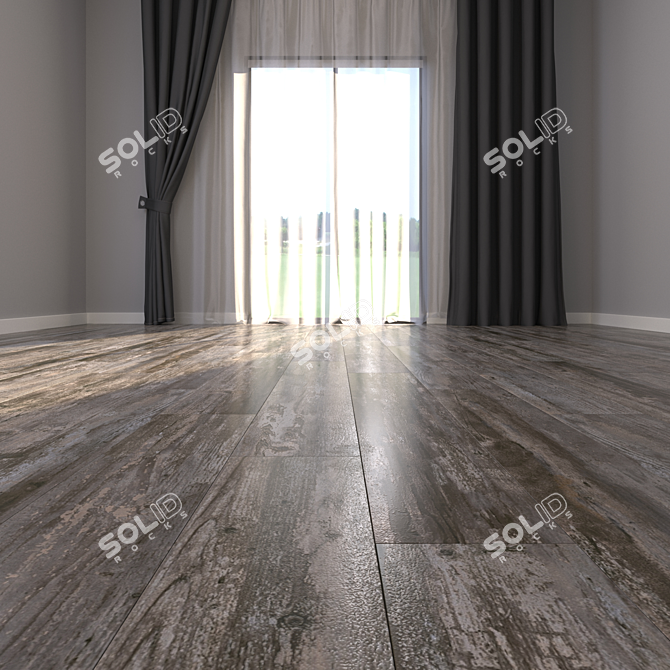 Western Wood Brown: Multi-Texture Parquet 3D model image 2