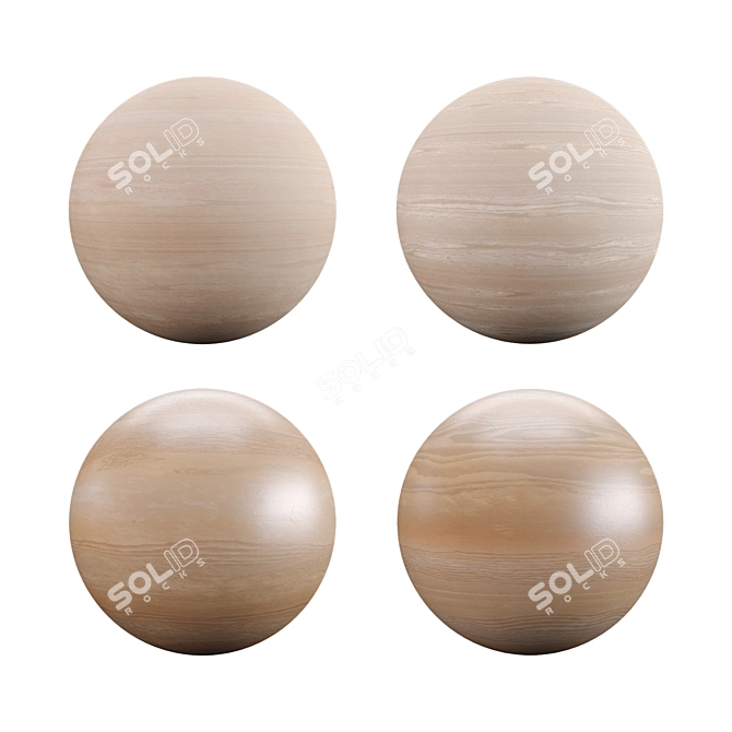 Luxury Ash Wood Varnish: PBR Texture 3D model image 2