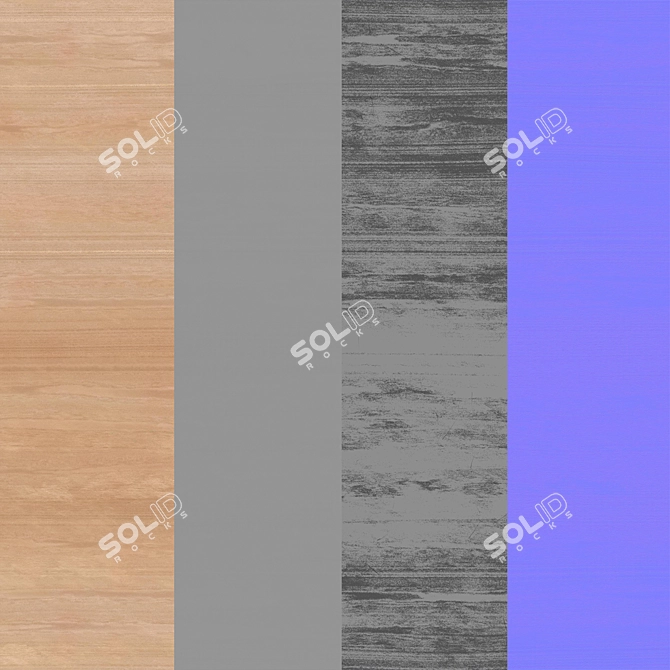 Luxury Ash Wood Varnish: PBR Texture 3D model image 3