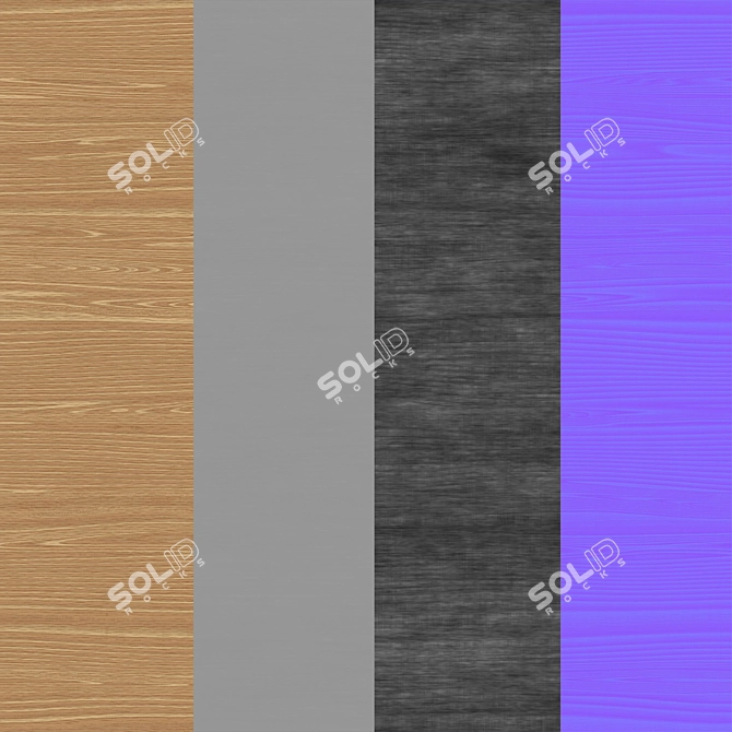 Exquisite Oak Wood Varnish 3D model image 3