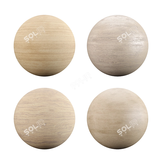 Luxurious Japanese Elm Wood Varnish 3D model image 2