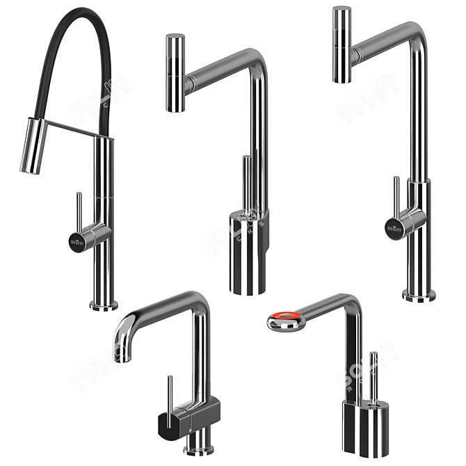 Webert Kitchen Faucets Set 3D model image 2