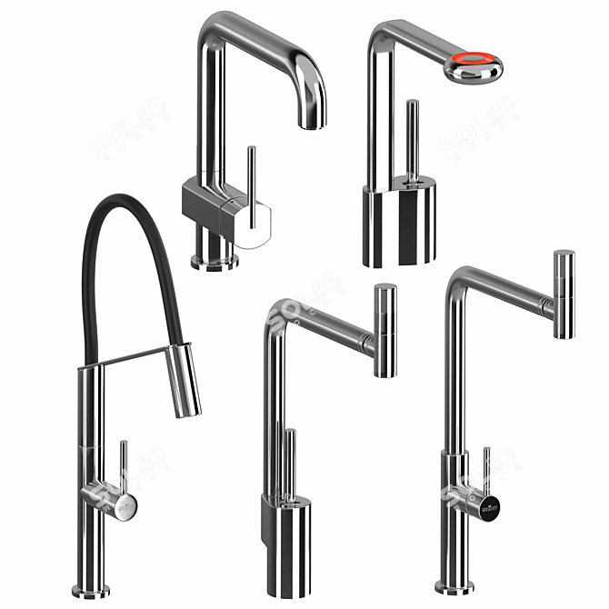 Webert Kitchen Faucets Set 3D model image 4