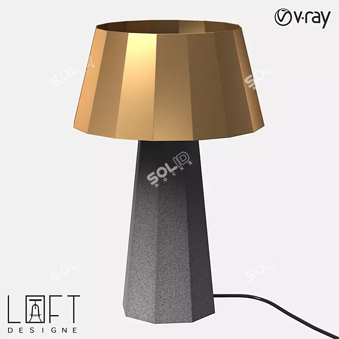 Metal Loft Design Table Lamp 3D model image 1