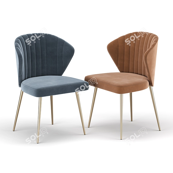 Elegant Daulton Side Chair 3D model image 3