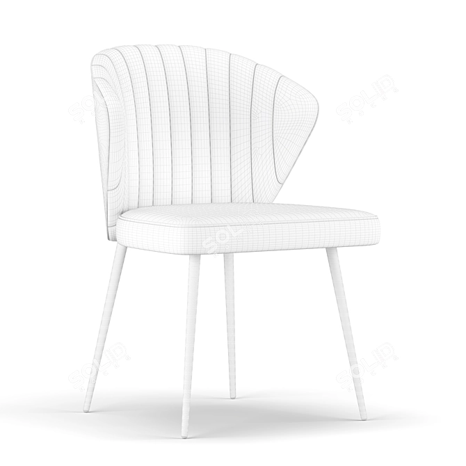 Elegant Daulton Side Chair 3D model image 4
