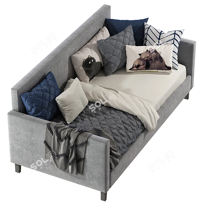Convertible Bed-Sofa with Twin Daybed 3D model image 3