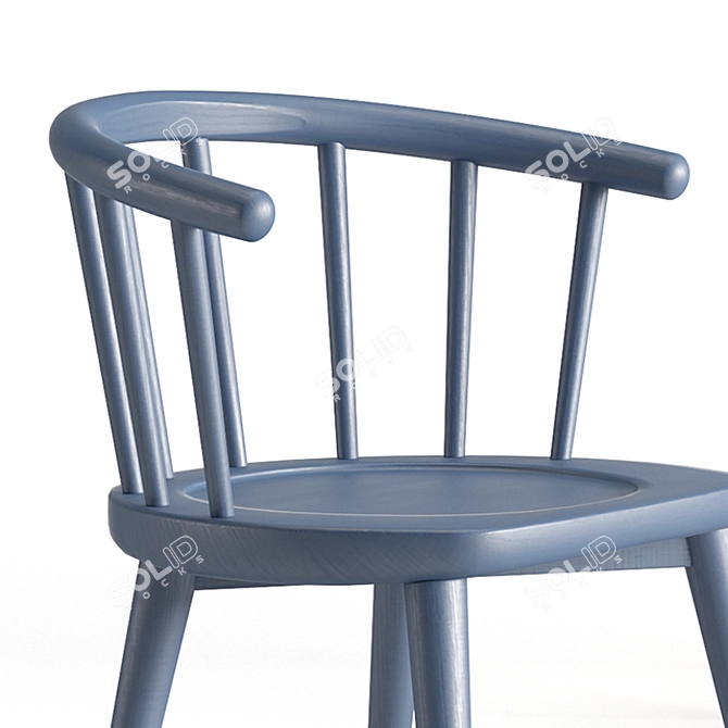 Minimalist Windsor Chair 3D model image 5