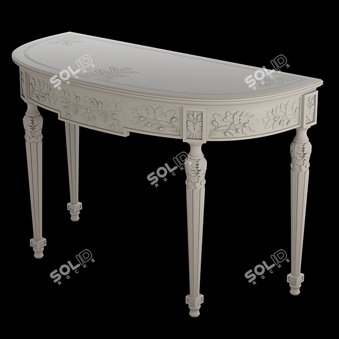 Elegant Roberto Giovannini Oak Console 3D model image 3