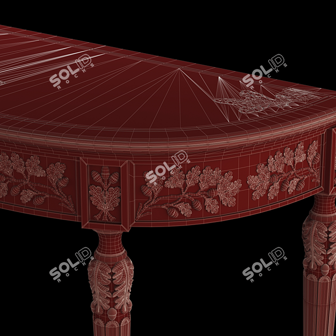 Elegant Roberto Giovannini Oak Console 3D model image 4