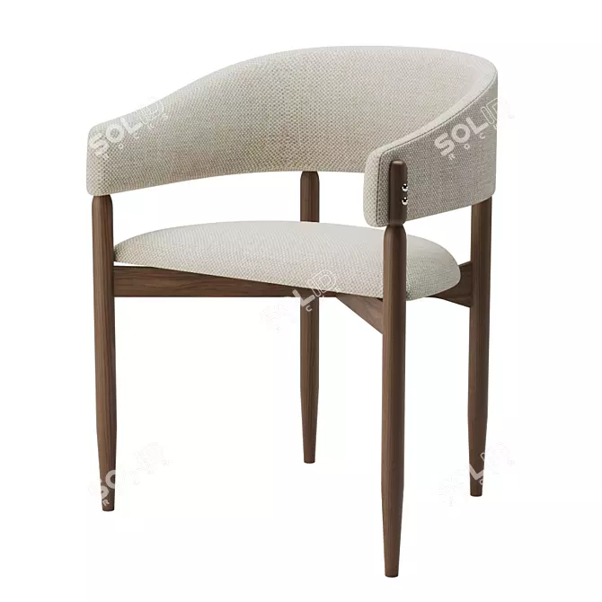 Elegant Enroth Dining Chair 3D model image 1