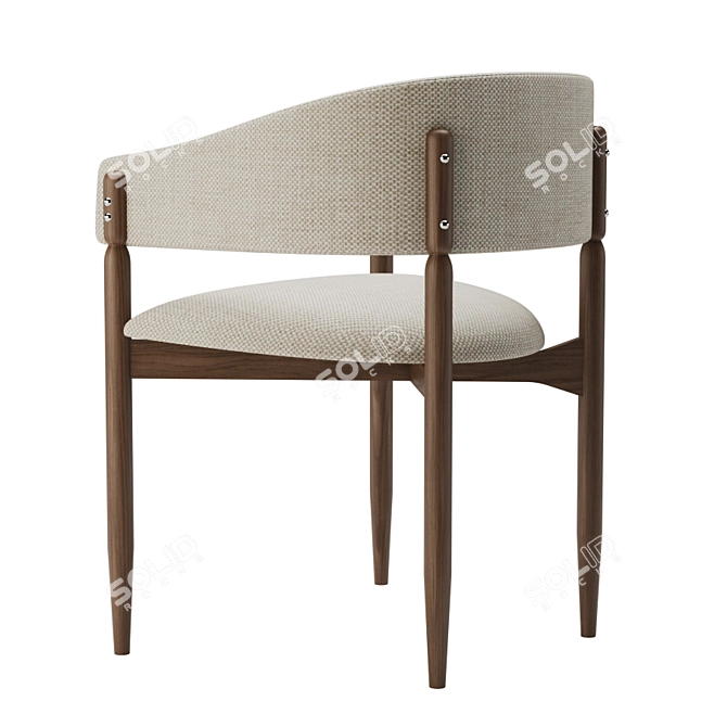 Elegant Enroth Dining Chair 3D model image 2