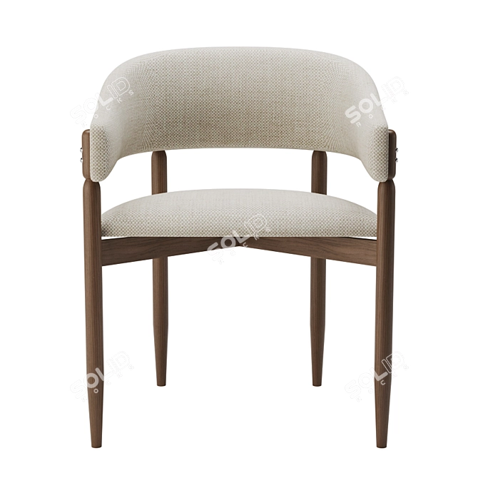 Elegant Enroth Dining Chair 3D model image 3