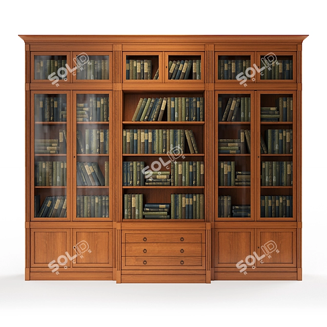 Elegant DIRETTORIO Library Cabinet 3D model image 1