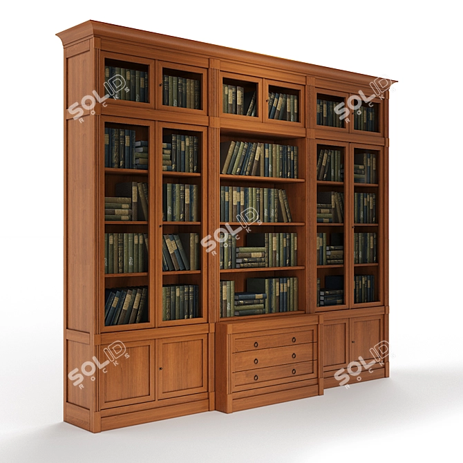 Elegant DIRETTORIO Library Cabinet 3D model image 2