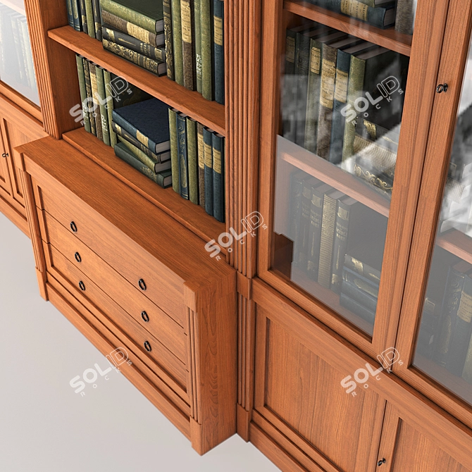 Elegant DIRETTORIO Library Cabinet 3D model image 4