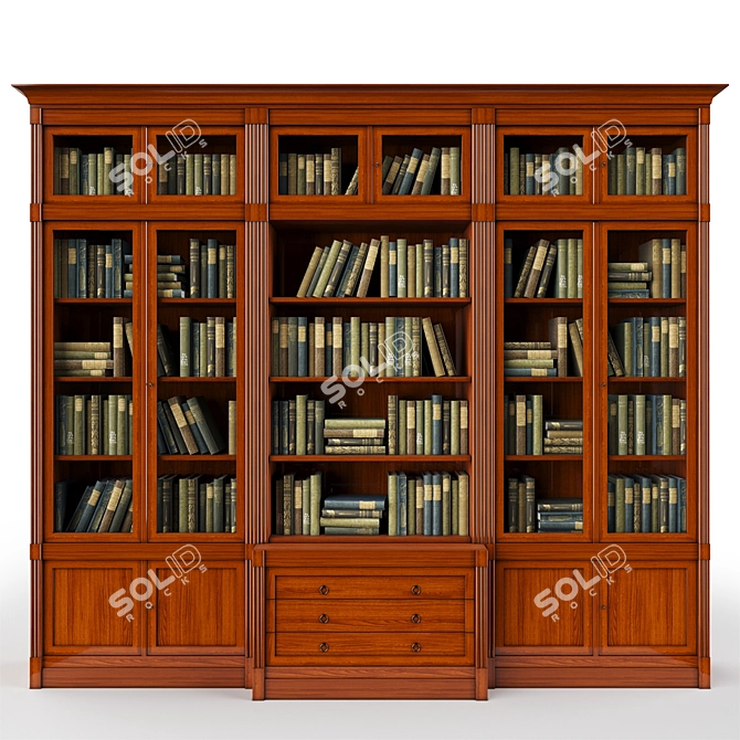 Elegant DIRETTORIO Library Cabinet 3D model image 6