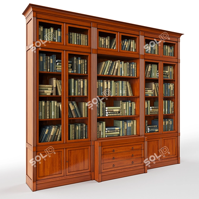 Elegant DIRETTORIO Library Cabinet 3D model image 7