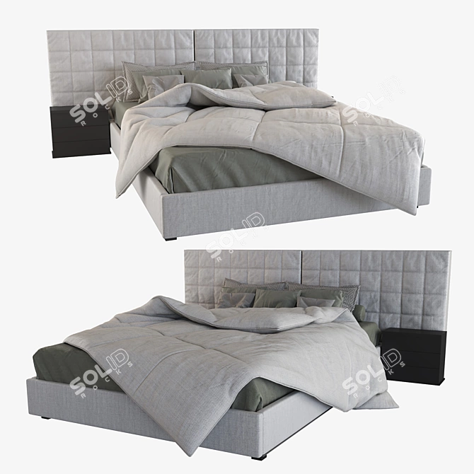 Corona Render V5: High-Quality Bed 3D model image 1