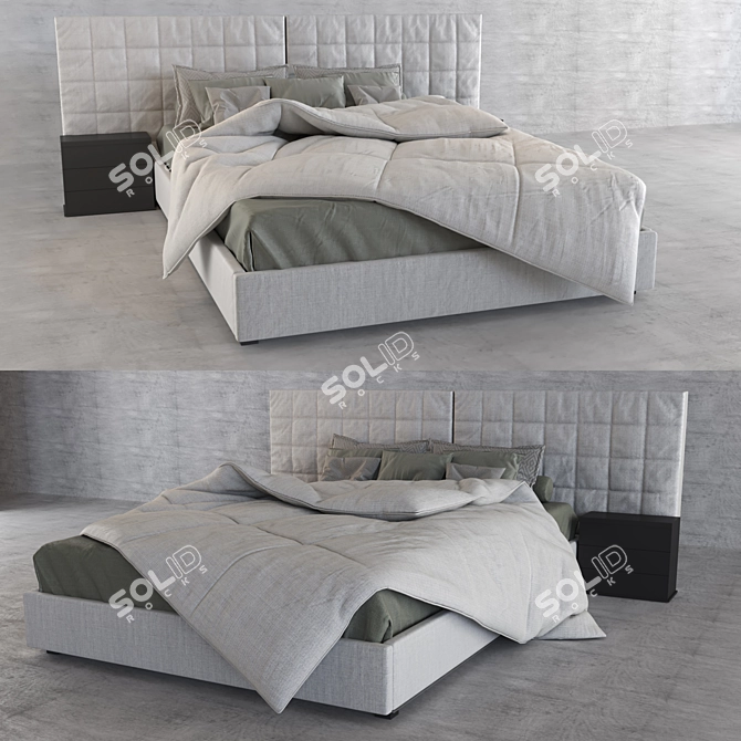 Corona Render V5: High-Quality Bed 3D model image 3