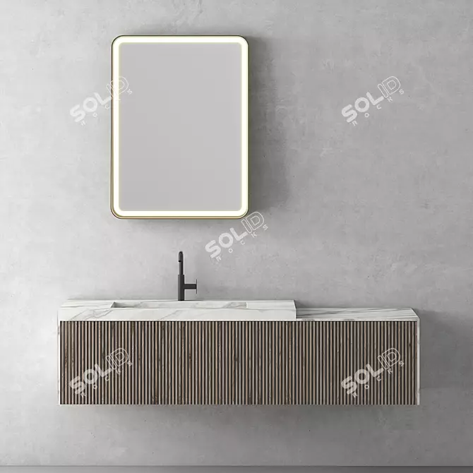 Sleek Vanity Combo | No. 107 3D model image 1