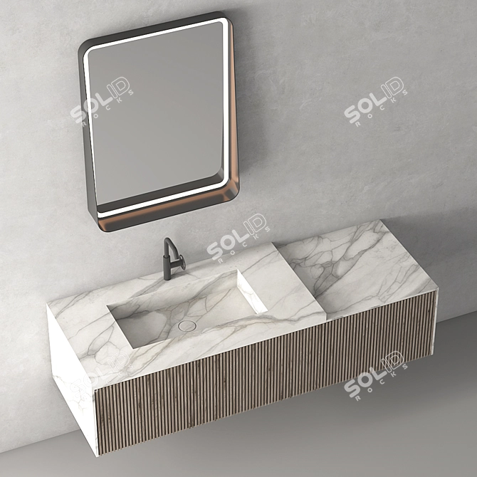 Sleek Vanity Combo | No. 107 3D model image 2