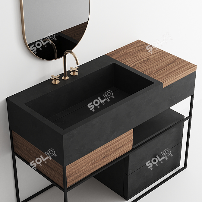 Italgraniti ACQUA C Set 1 Vanity 3D model image 2