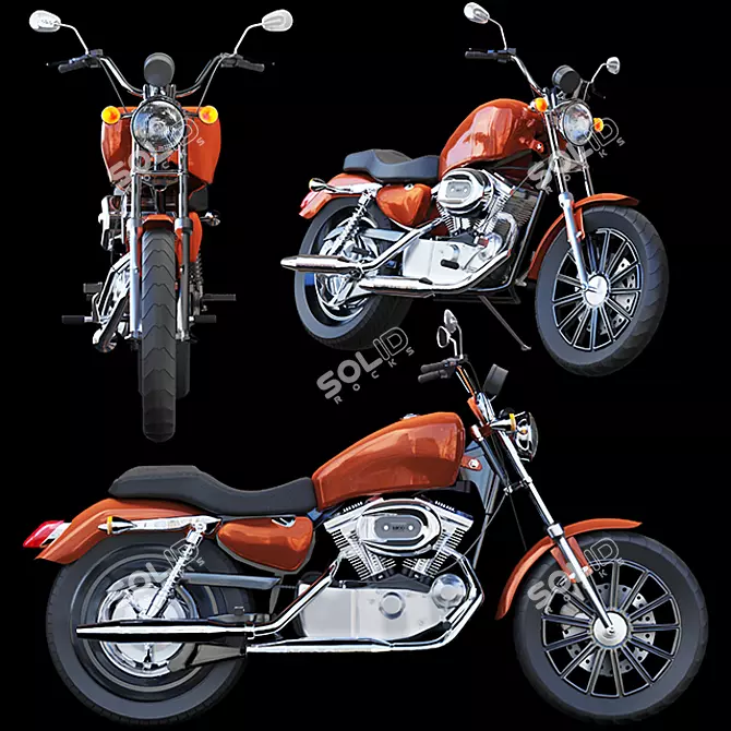 Harley Davidson XL 53C 1200cc Cruiser 3D model image 1