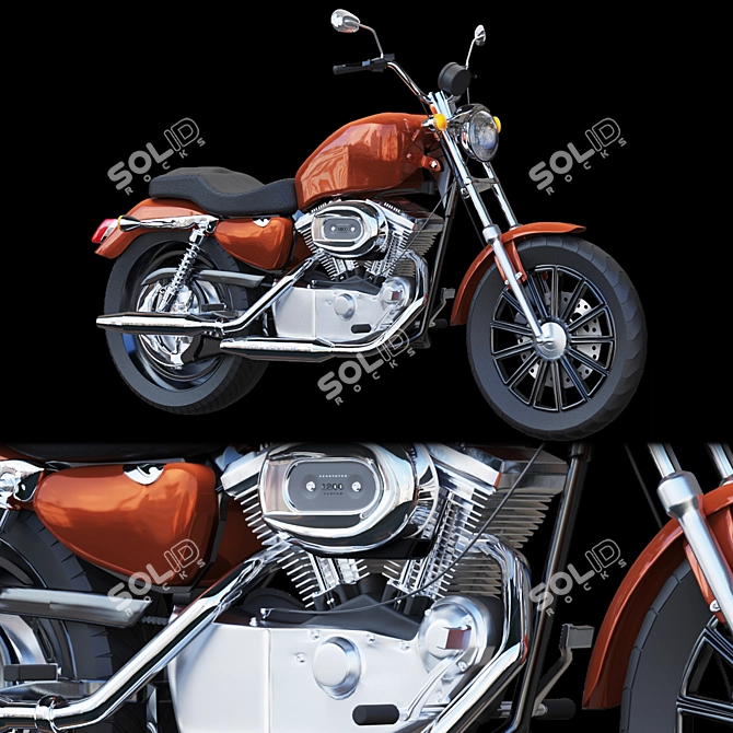 Harley Davidson XL 53C 1200cc Cruiser 3D model image 2