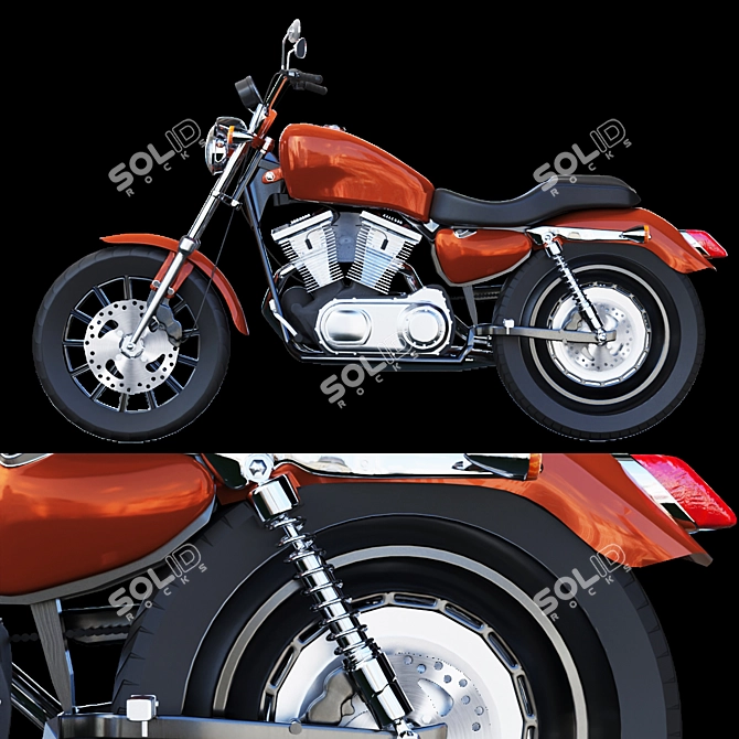 Harley Davidson XL 53C 1200cc Cruiser 3D model image 4