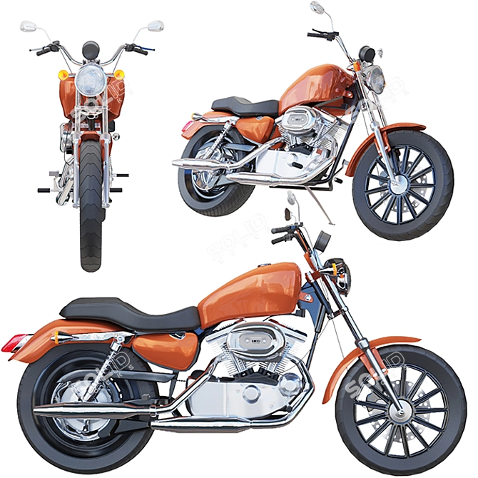 Harley Davidson XL 53C 1200cc Cruiser 3D model image 6